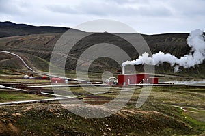 Krafla Geothermal Power Station, Iceland photo
