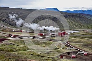 Krafla Geothermal Power Station, Iceland photo