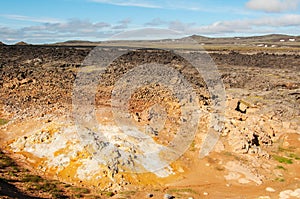 Krafla is a volcanic system with a diameter of approximately 20 kilometers situated in the region of MÃ½vatn, north of Iceland