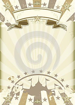 Kraft paper circus sunbeams poster