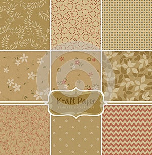 Kraft Paper Seamless Patterns