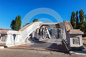 Kragujevac, Serbia - July 18, 2016: Stara Livnica, locates near old factory in Kragujevac, Serbia. Wonderful building and bridge o