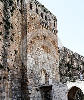 Krak des Chevaliers castle in syria after ISIS was beaten there