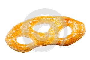 Krakeling a Dutch cookie isolated on a white