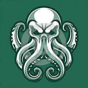 kraken head simple logo solid flat color