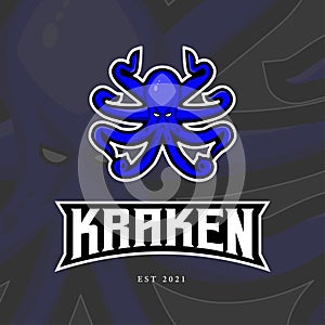 Kraken Mascot Logo Esport Design