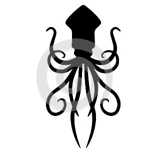 Kraken octopus vector illustration by crafteroks photo
