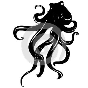 Kraken octopus vector illustration by crafteroks