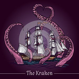 Kraken Sketch Illustration