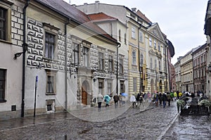 Krakow August 19,2014:Street in Krakow,Poland