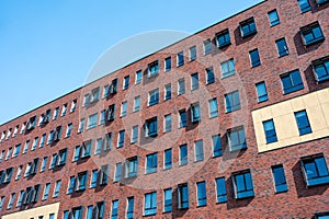 Krakow, Lesser Poland - The Greendustry apartment complex with a contemorary and colorful facade