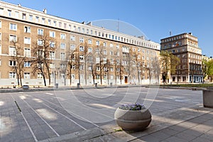 Krakow, The old communist architecture of the Working-class district of the city of Nowa Huta