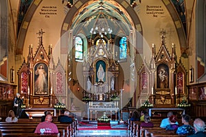 The image of the Divine Mercy is a depiction of Jesus Christ in chapel in Legiewniki in Krakow, Poland