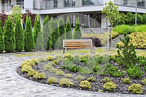 KRAKOW, POLAND - MAY 25, 2019: City gardens during the rain