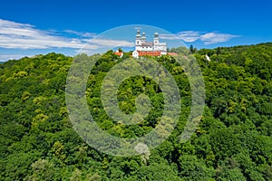 Krakow, Poland. Monastery of cameldolite brothers and church in the wood on the hill in Bielany, Krakow, near Tyniec