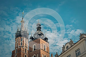 Krakow, Poland - St. Mary\'s Basilica (Kosciol Mariacki) photo