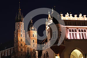 Krakow's Main Square at night photo