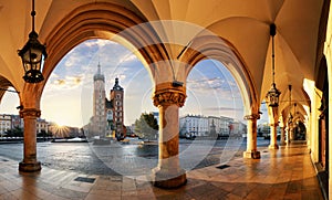 Krakow at sunrise, Poland. photo