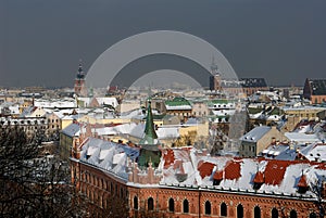 Krakow in wintertime