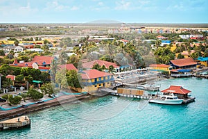 Kralendijk, cruise port of Bonaire Island.