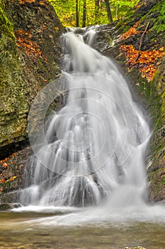 Kralicky vodopad waterfall at Kremnicke Vrchy mountains