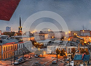 Kramatorsk, Donetsk, Ukraine. Fictional Gritty Places Art. photo