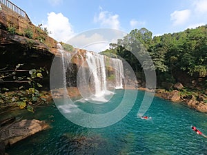 Krang Shuri Waterfalls - Majestic Cascade Amidst Pristine Natural Surroundings in Meghalaya, India