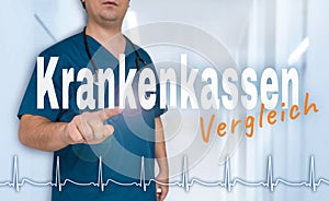 Krankenkassen in german Health insurance comparison shows on v