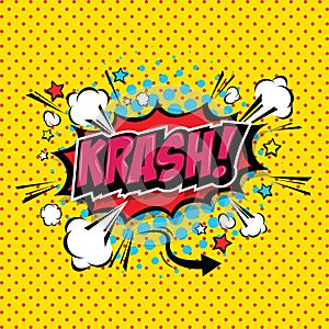 Krash! Comic Speech Bubble. Vector Eps 10 photo