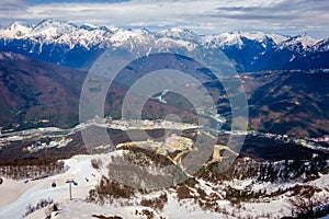 Krasnaya Polyana and Caucasus Mountains