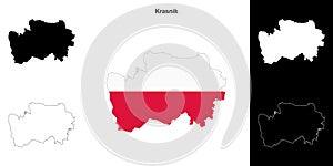 Krasnik outline map