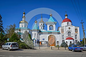 Orthodox monastery scenery in Apsheronsk town