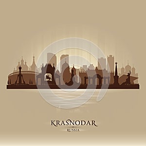 Krasnodar Russia city skyline vector silhouette