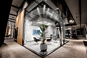 Krasnodar, Russia - November 19, 2019. Modern office design.