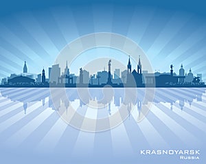 Krasnoyarsk Russia skyline city silhouette