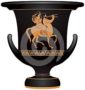 Krater `Centaur and Maenad`, Ancient Greek vase photo