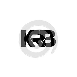 KRB letter monogram logo design vector