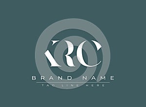 KRC abstract letter logo design