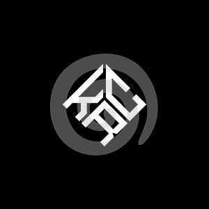 KRC letter logo design on black background. KRC creative initials letter logo concept. KRC letter design