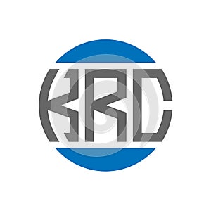 KRC letter logo design on white background. KRC creative initials circle logo concept. KRC letter design