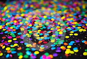 Kreide bunt confetti schwarzer Konfetti Tafel Hintergrund colourful background birthday party carnival black board celebration