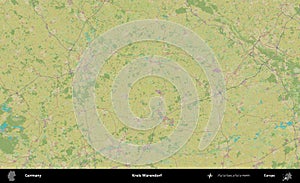 Kreis Warendorf, Germany. Topographic Humanitarian
