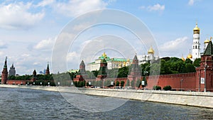 The Kremlin along the river Moscova in Moscow
