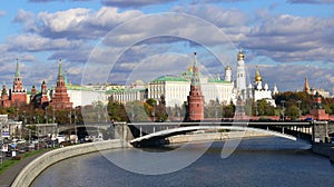 The Kremlin along the river Moscova in Moscow