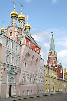 Kremlin church Mother of God Praise at spring day