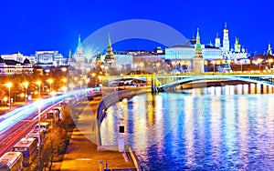 The Kremlin in Moscow at night