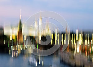 Kremlin in Moscow at night photo