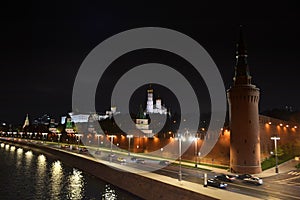 Kremlin at night in Moscow