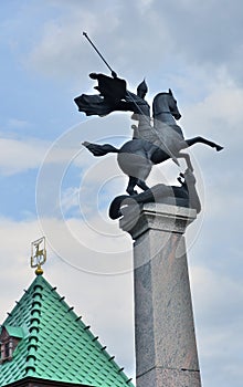 Kremlin in Nizhny Novgorod, Russia. Monument to Saint George the Victorious