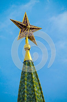 Kremlin, star on tower in Moscow